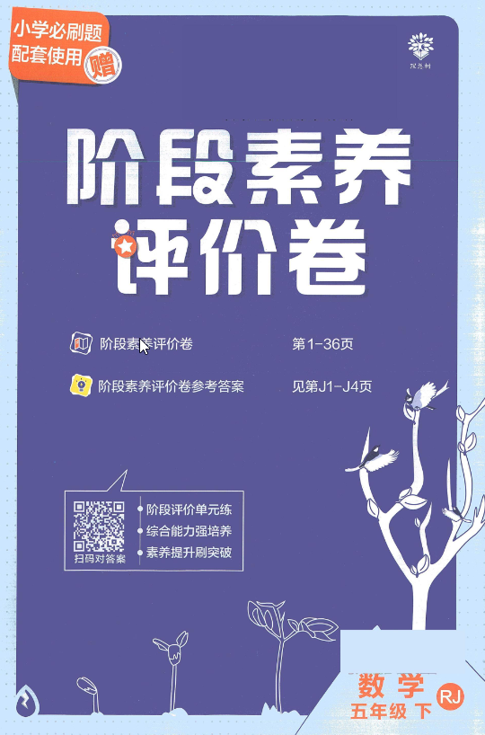五年级下册RJ数学-小学必刷题阶段素养评价卷-watiku