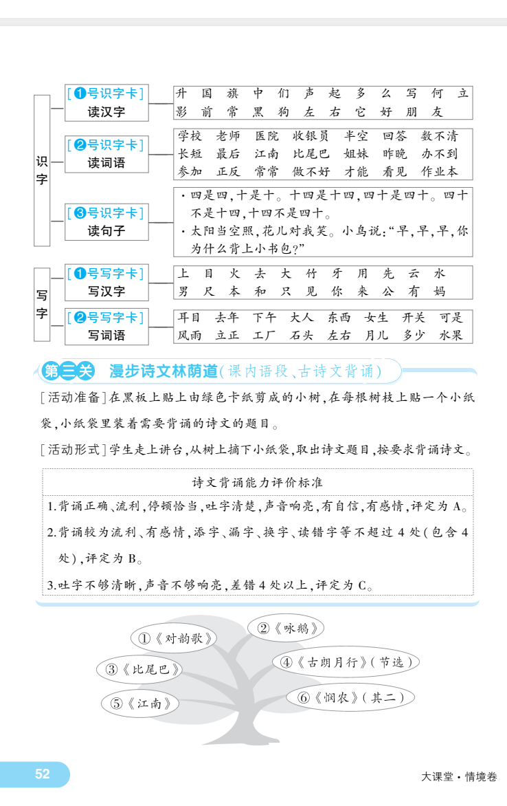 「小学语文《期末模拟卷》1-6上册（统编版） 」含一二年级无纸化测试