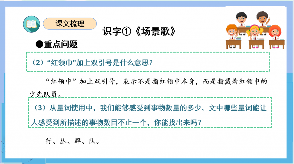 二年级上册语文1-8单元复习课件