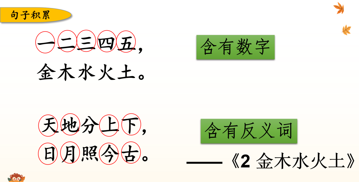 24新版教材一年级上册语文期末复习课件（单元+专项复习课件）