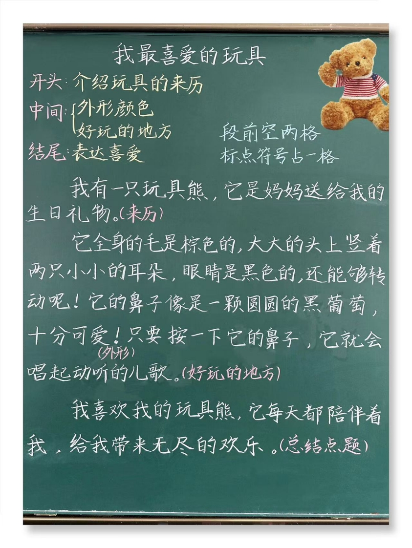 二上语文第三单元《我最喜爱的玩具》写作指导及范文-watiku