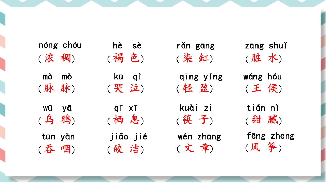 六年级下册语文（RJ）期中复习课件1-4