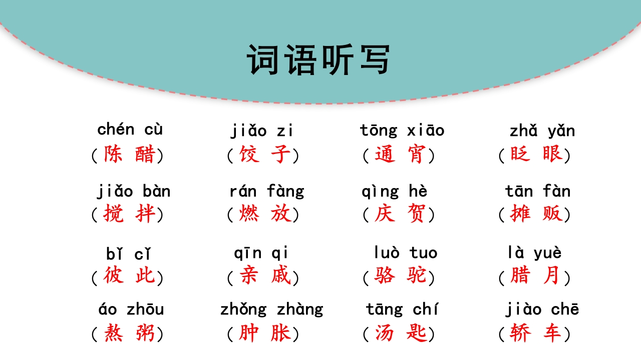 六年级下册语文（RJ）期中复习课件1-4