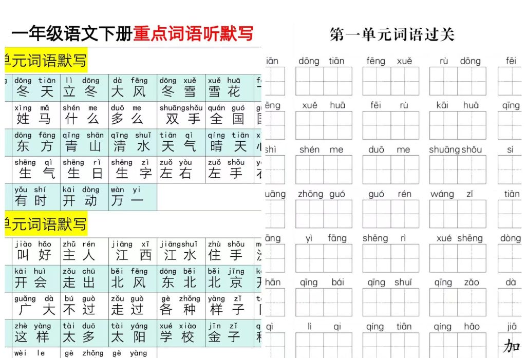 一下语文看拼音写词语专项练习（超全汇总）-watiku