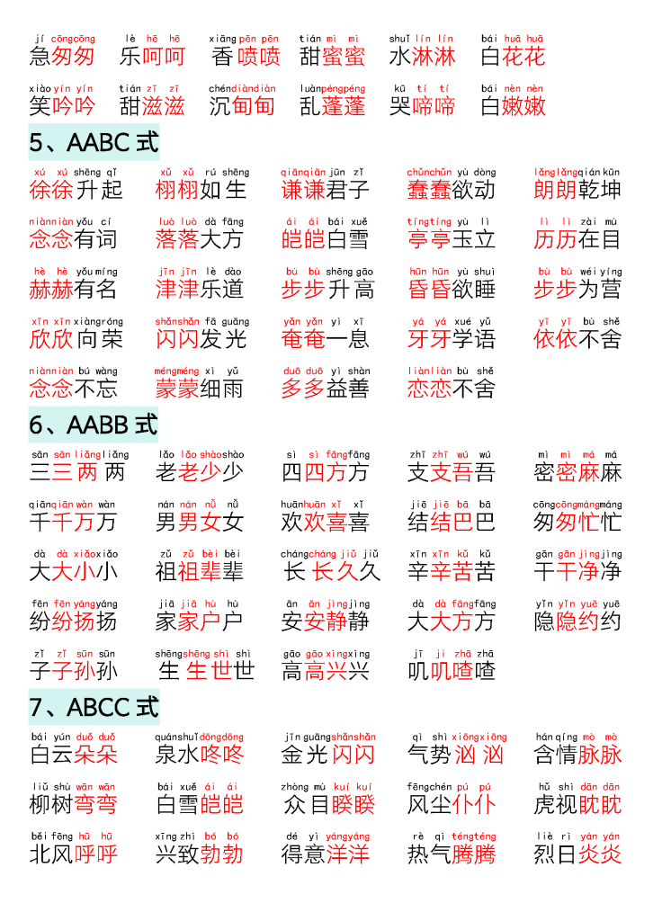 一年级下册语文晨读晚背四大项（电子版共33页）